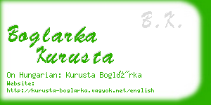 boglarka kurusta business card